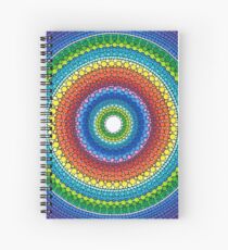 Glückliche Regenbogen-Mandala Spiralblock