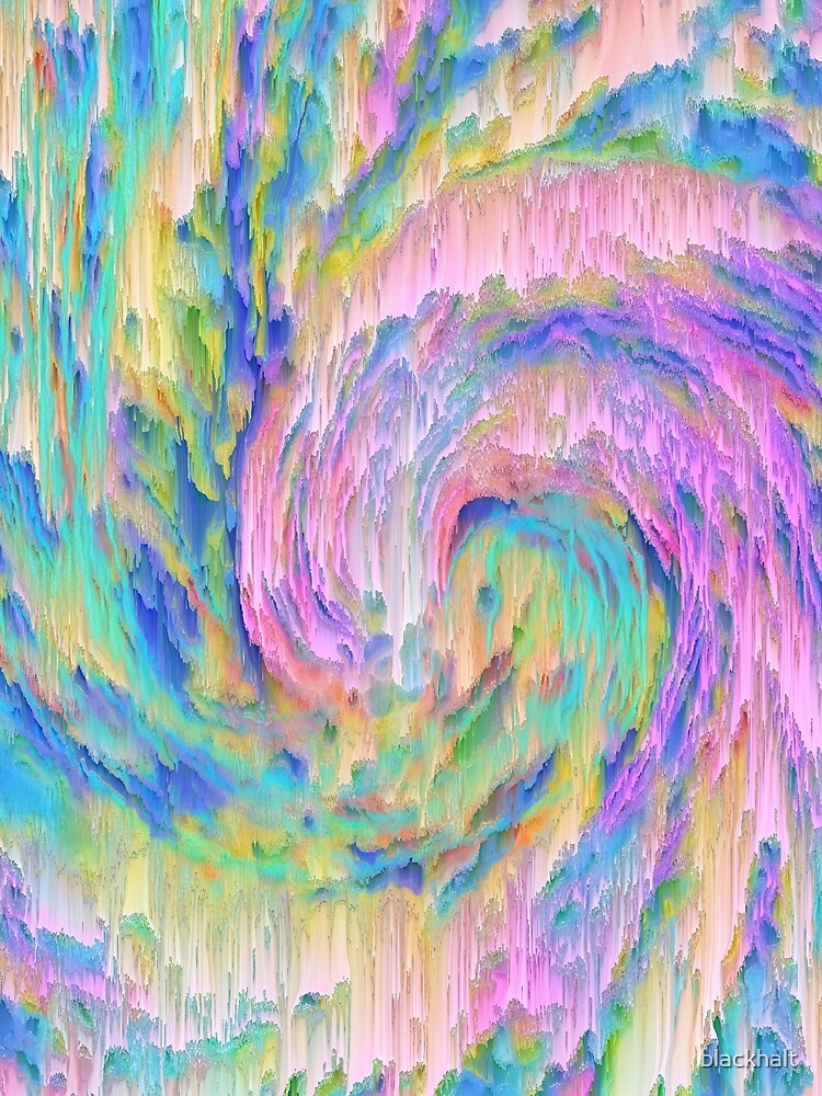 Abstract dripping digital wave by blackhalt