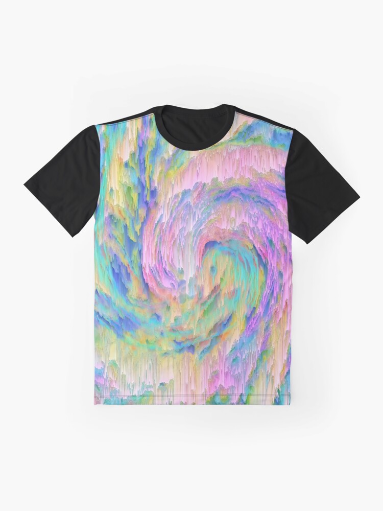 Alternate view of Abstract dripping digital wave Graphic T-Shirt