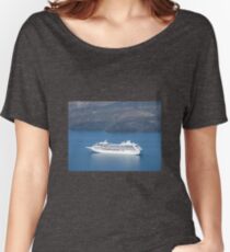 TOURIST LINER VISITS MYKONOS Women's Relaxed Fit T-Shirt