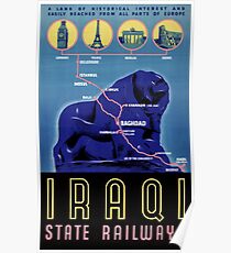 Iraq Vintage Travel Poster Restored Poster