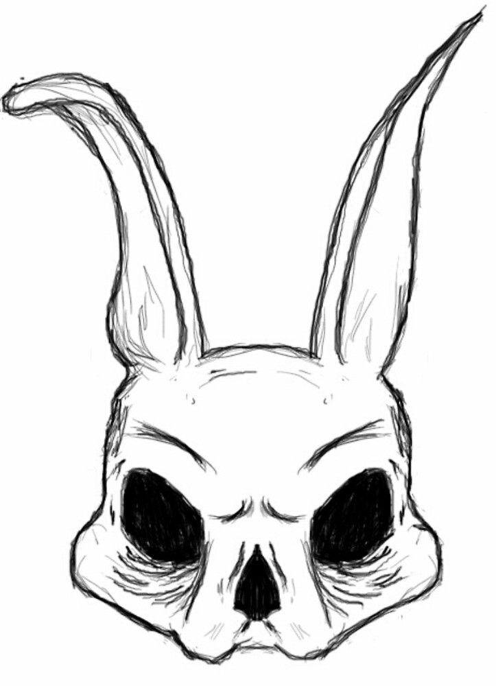 skull bunny by zombierapture  redbubble