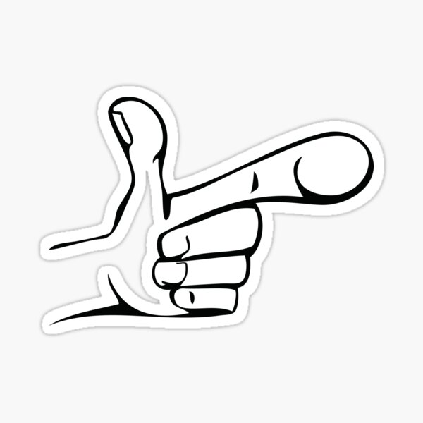 Cartoon Hand Pointing Sticker