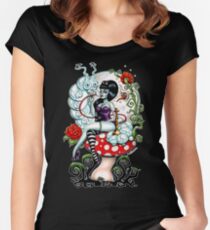 Alice in Zombie Land - Schmokin' Caterpillar Women's Fitted Scoop T-Shirt