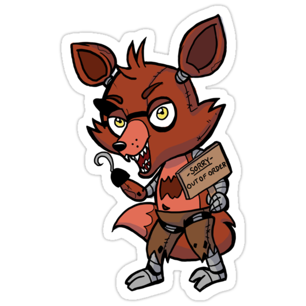 Fnaf Foxy Stickers By Sophilliaarts Redbubble