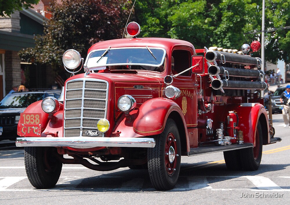 "Mack 1938 Fire Truck" by John Schneider | Redbubble