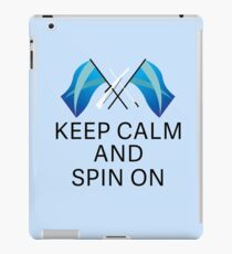 Keep Calm & Spin On {Blue} iPad Case/Skin