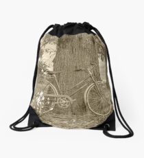 Old Fashion Flare..Vintage bike. Drawstring Bag