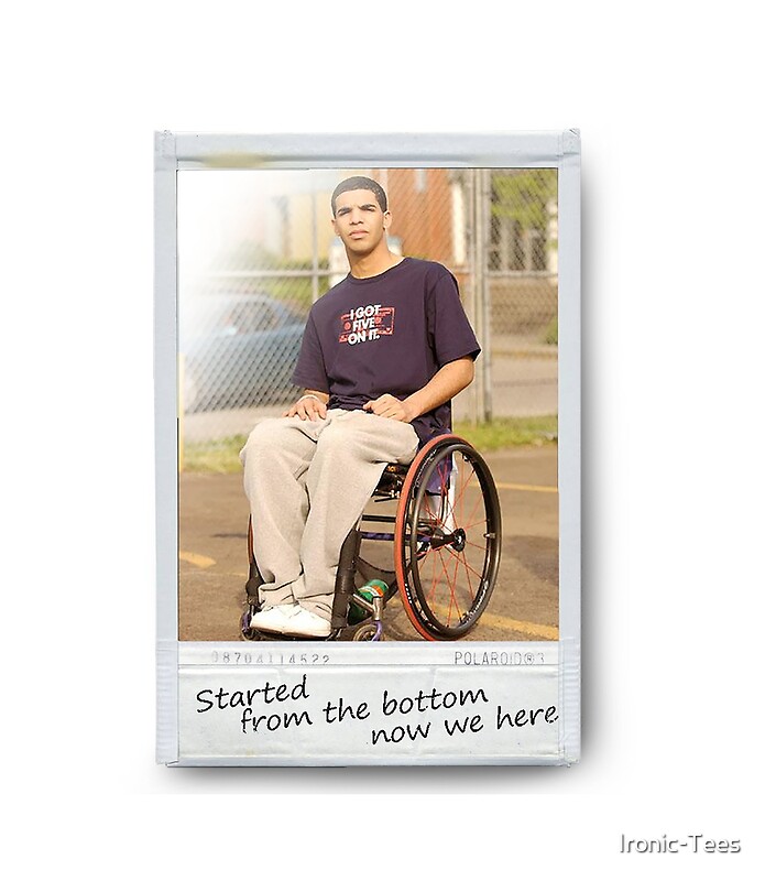 Drake In A Wheelchair Art Print By Ironic Tees Redbubble
