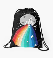 Pride Rocket Drawstring Bag