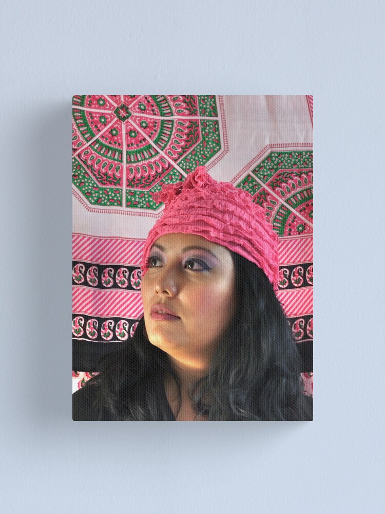 Alternate view of (557) Pink ruches Canvas Print