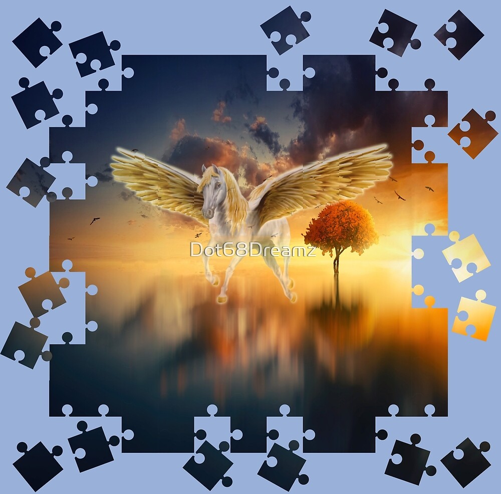 "PEGASUS PUZZLE" by Dot68Dreamz Redbubble