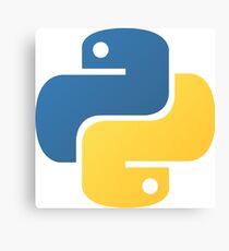 Python Logo Tile Print Canvas Print