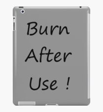 Burn After Use Grey iPad-Hülle & Klebefolie