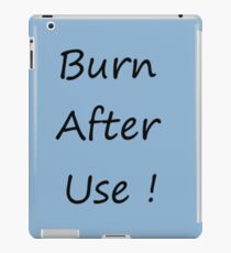 Burn After Use Blue iPad-Hülle & Klebefolie