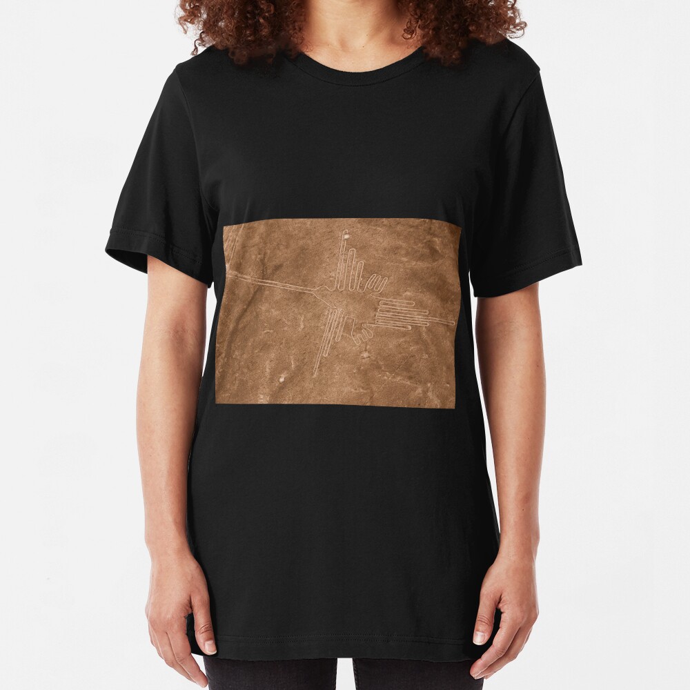 Colibri (Hummingbird), Nazca Lines, Peru Slim Fit T-Shirt