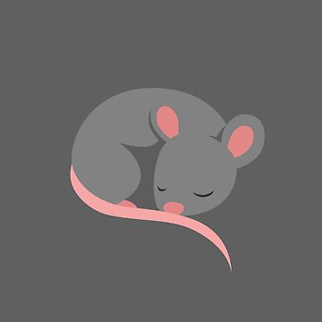 Artwork thumbnail, Cute sleeping rat by petitspixels