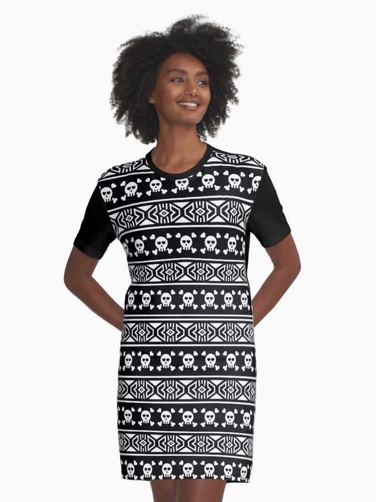 black and white aztec dress