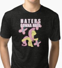 Fluttershy and butterflies Tri-blend T-Shirt