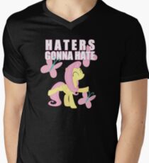 Fluttershy and butterflies Men's V-Neck T-Shirt
