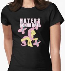 Fluttershy and butterflies Women's Fitted T-Shirt