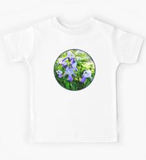 Purple Irises in Suburbs Kids Tee