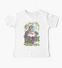 Vibrant Jungle Gorilla and Pet Cat Baby Tee