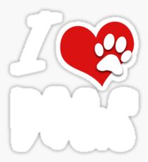 I LOVE DOGS Sticker