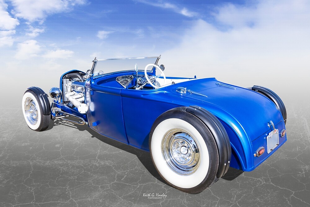 "White Walled Roadster" by Hawley Designs Redbubble