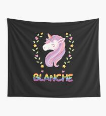 Blanche Unicorn Rainbow Heart Text - Special Personalised Gift For Blanche Wandbehang