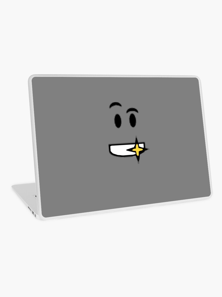 Roblox Golden Shiny Teeth Face Laptop Skin By Ivarkorr Redbubble - chill decal roblox