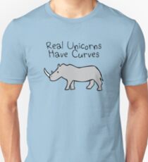 Real Unicorns Have Curves Slim Fit T-Shirt
