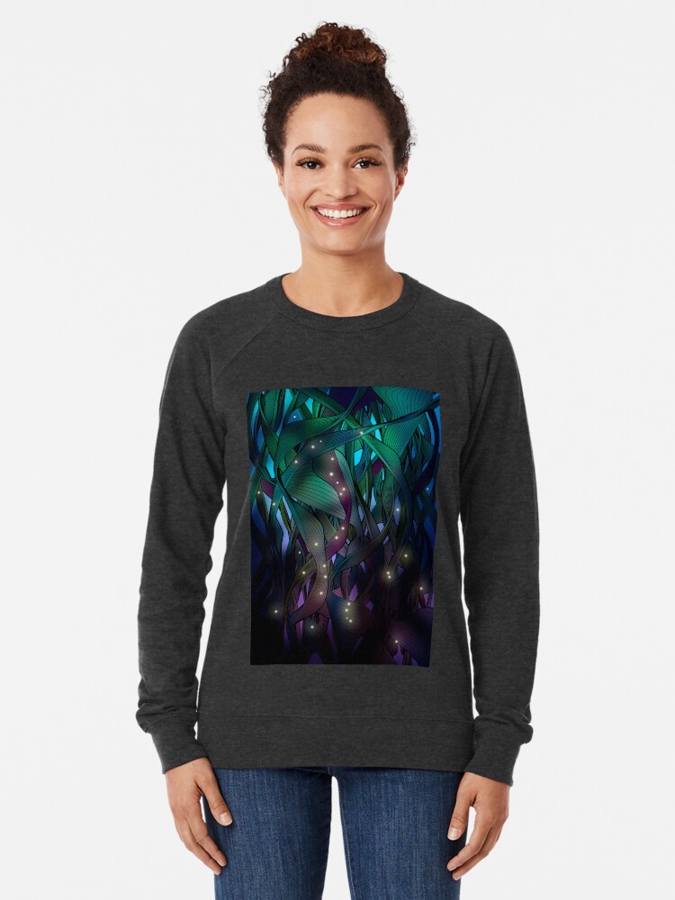 Alternate view of Nocturne (with Fireflies) Lightweight Sweatshirt