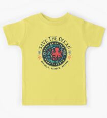 Save the Ocean - Bitte halte das Meer frei - Octopus Scene Kinder T-Shirt