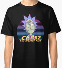 Rick and Morty - Retro 80s Neon Rick Sanchez C-137 The Rickest Rick Classic T-Shirt