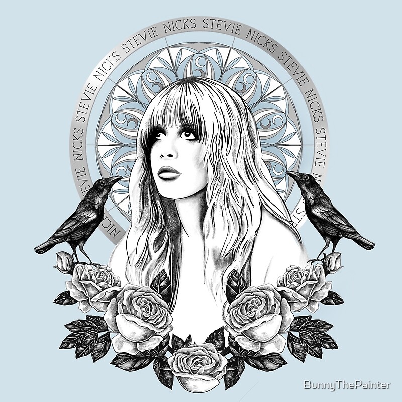 "Stevie Nicks Angel Of Dreams Icon" by BunnyThePainter Redbubble