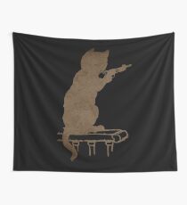 Cute Cat product - Gift For Gun Lovers Wall Tapestry