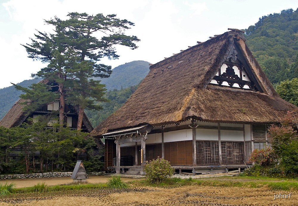"Gasshozukuri style traditional Japanese house." by johnrf Redbubble