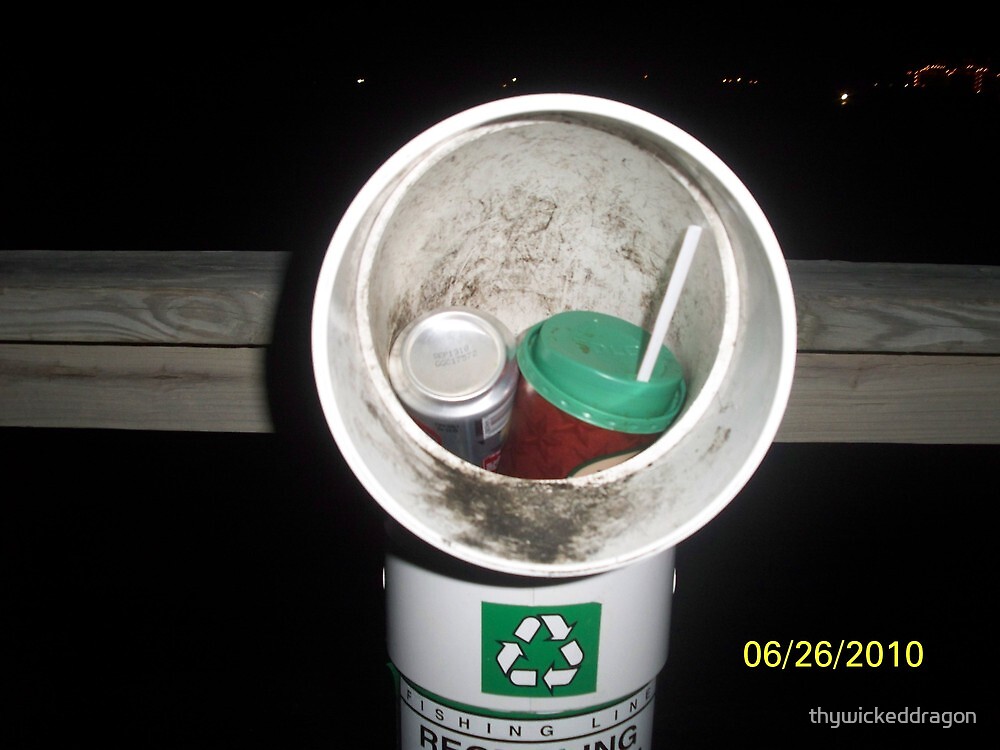 "recycle bin for fishing line?" by thywickeddragon Redbubble