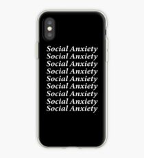 Vinilo o funda para iPhone Ansiedad social (negro)