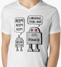 Beeping Robot Men's V-Neck T-Shirt