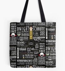 The Wise Words of Dwight Schrute (Dark Tee) Tote Bag