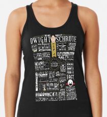 The Wise Words of Dwight Schrute (Dark Tee) Racerback Tank Top
