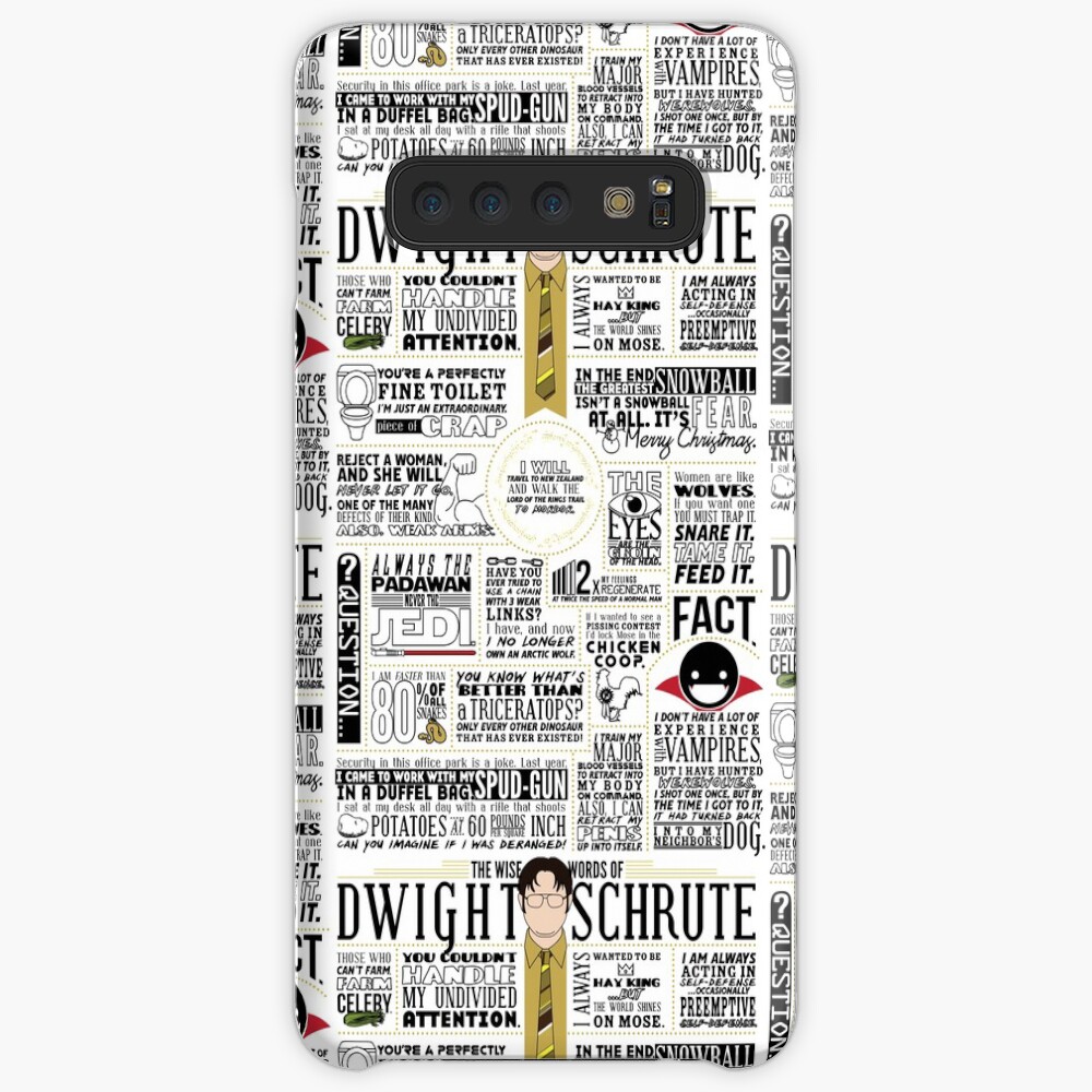 The Wise Words of Dwight Schrute (Light Tee) Case & Skin for Samsung Galaxy