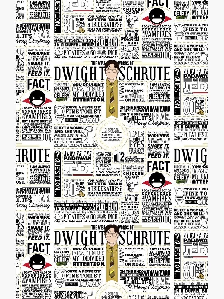 The Wise Words of Dwight Schrute (Light Tee) by huckblade