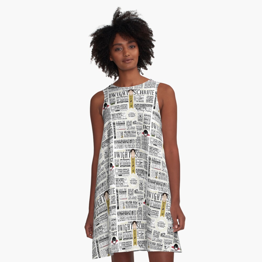 The Wise Words of Dwight Schrute (Light Tee) A-Line Dress