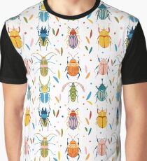 Bunte Käfer Grafik T-Shirt