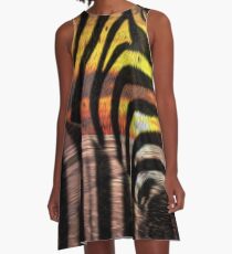 Sonnenuntergang Zebra A-Linien Kleid