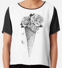 Roses Glacées Top mousseline