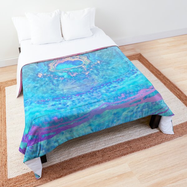Stone Agate Geode Mineral Rock Pretty Colors Comforter